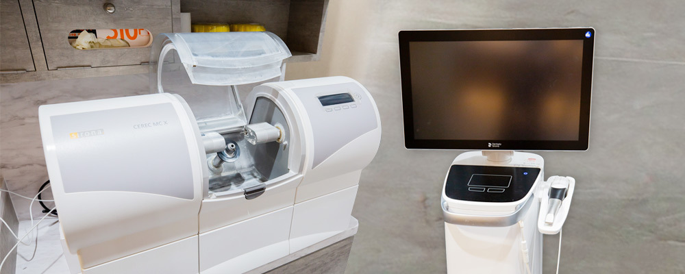 セレック治療に用いる機材の写真