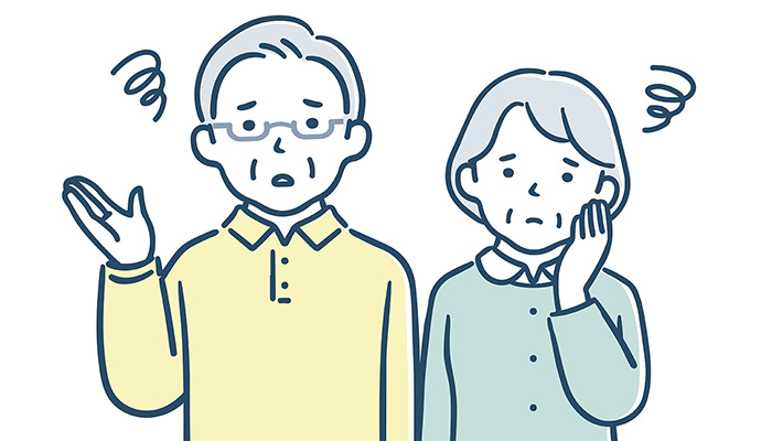 おじいさん、おばさんのイラスト