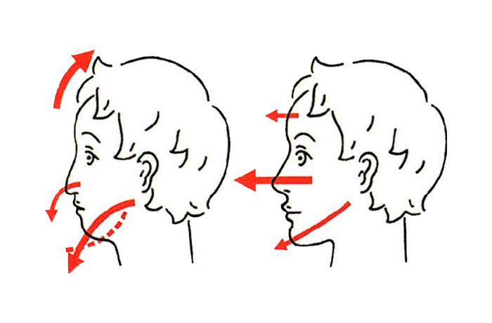 顔立ちの変化を示すイラスト