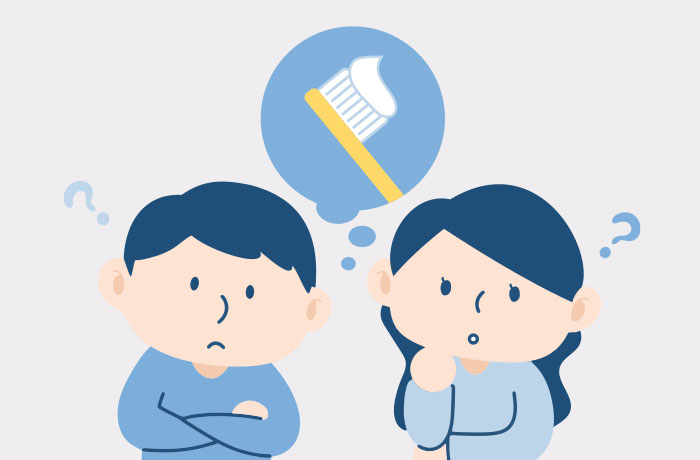 歯磨きのタイミングがわからないイラスト